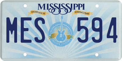 MS license plate MES594