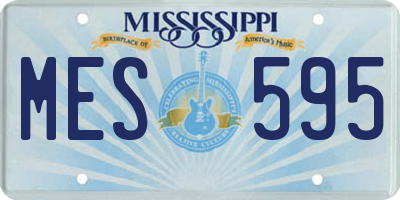 MS license plate MES595