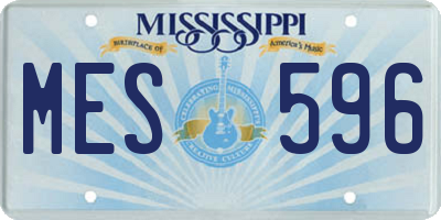 MS license plate MES596