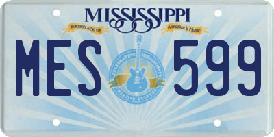 MS license plate MES599