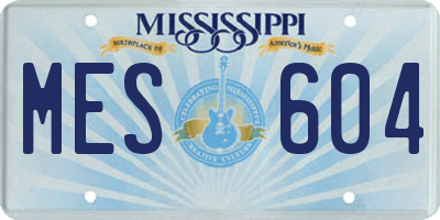MS license plate MES604
