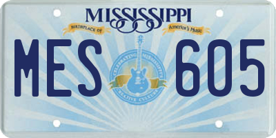 MS license plate MES605
