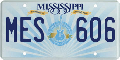 MS license plate MES606