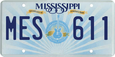 MS license plate MES611
