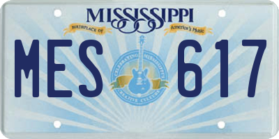 MS license plate MES617