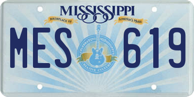 MS license plate MES619