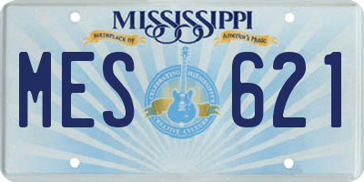 MS license plate MES621