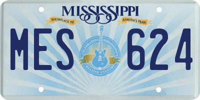MS license plate MES624