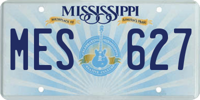 MS license plate MES627