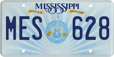 MS license plate MES628