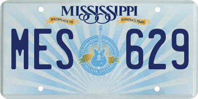 MS license plate MES629