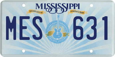 MS license plate MES631
