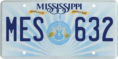 MS license plate MES632