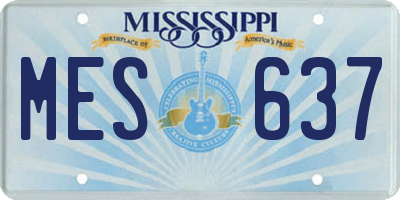 MS license plate MES637