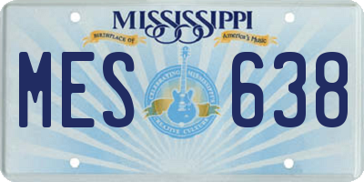 MS license plate MES638