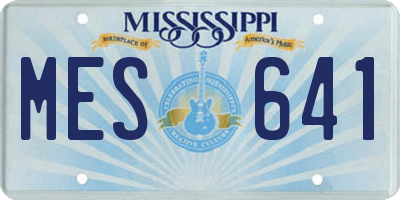 MS license plate MES641