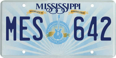 MS license plate MES642