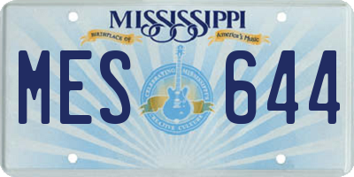MS license plate MES644