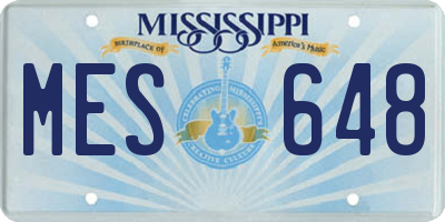 MS license plate MES648
