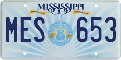 MS license plate MES653