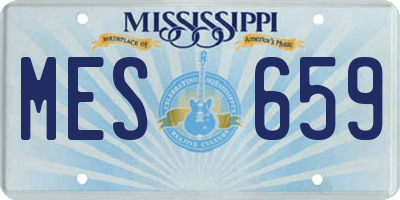 MS license plate MES659