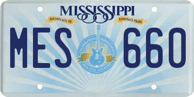 MS license plate MES660