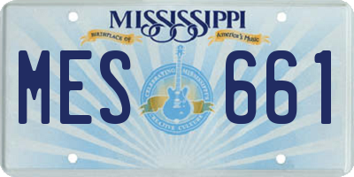 MS license plate MES661