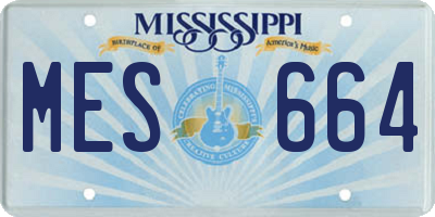 MS license plate MES664