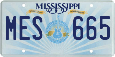 MS license plate MES665