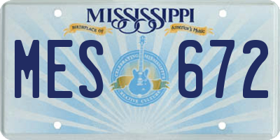 MS license plate MES672