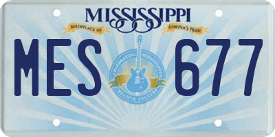 MS license plate MES677