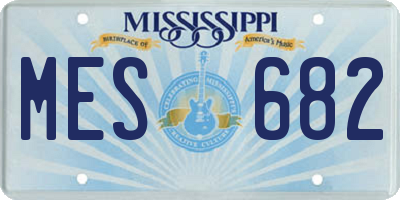 MS license plate MES682