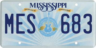 MS license plate MES683