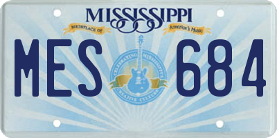 MS license plate MES684