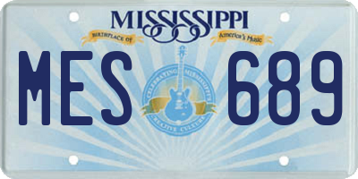MS license plate MES689