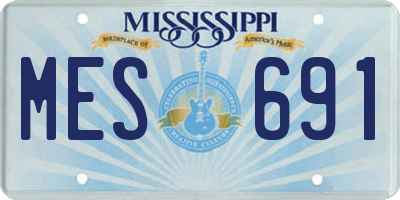 MS license plate MES691