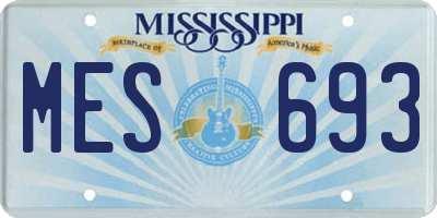 MS license plate MES693