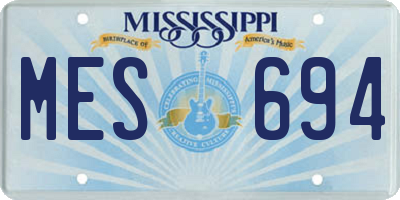 MS license plate MES694