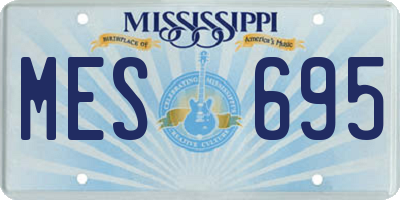 MS license plate MES695