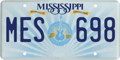 MS license plate MES698