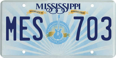 MS license plate MES703