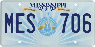 MS license plate MES706