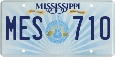 MS license plate MES710