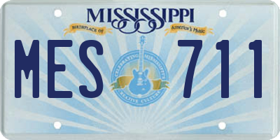 MS license plate MES711