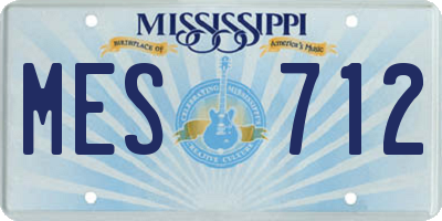 MS license plate MES712