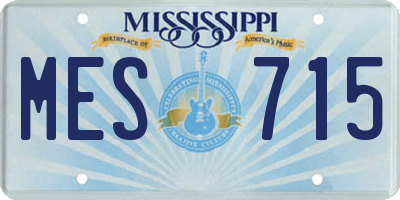 MS license plate MES715