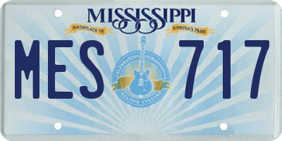 MS license plate MES717