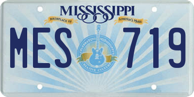 MS license plate MES719