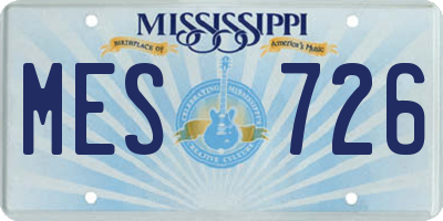 MS license plate MES726