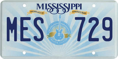 MS license plate MES729